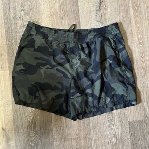 Gray and Black StretchTech Active Shorts